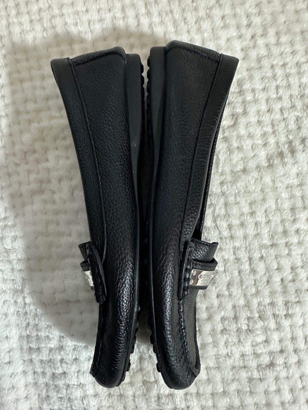 Coach Fredrica Black Leather Loafers Size 8 - Picture 5 of 7